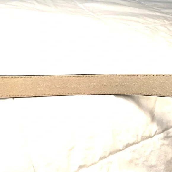 AK Anne Klein suede Leather black belt with gold colour buckle XL - Picture 4 of 9